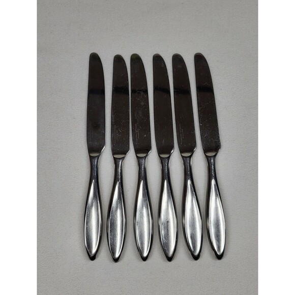 Yamazaki Other - Yamazaki Toscany Solari - 6 Dinner Butter Knife Lot - Stainless Flatware Knives
